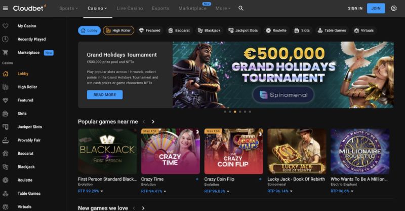 Cloudbet Crypto Casino: Gioco d'azzardo online sicuro con Bitcoin ed Ethereum