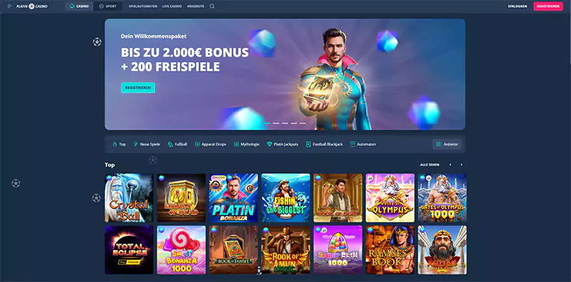 Interfaz de criptocasino