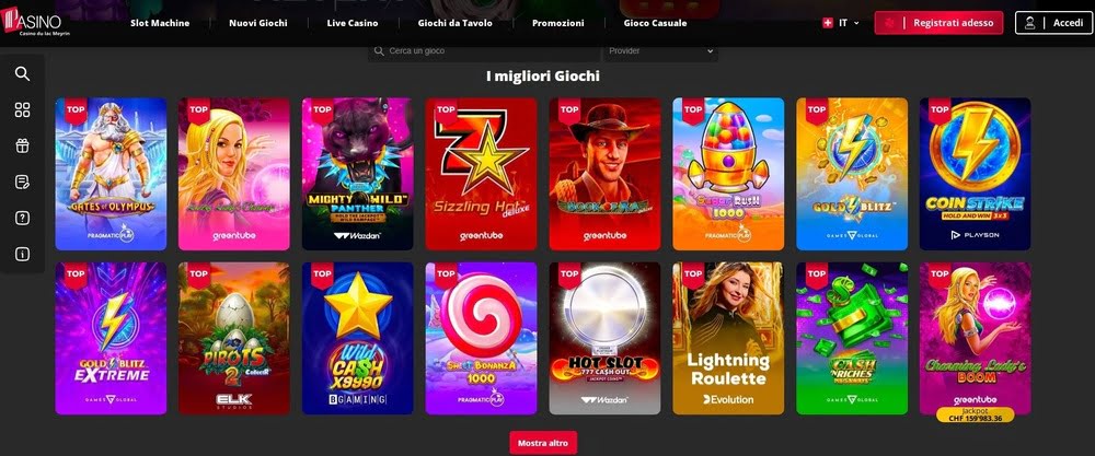 Jeux avec croupier en direct du casino Pasino